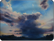 watercolor clouds